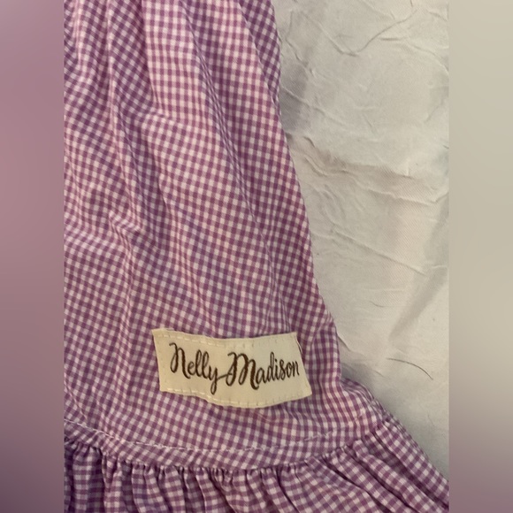 Purple gingham dress with bloomers - Picture 2 of 6